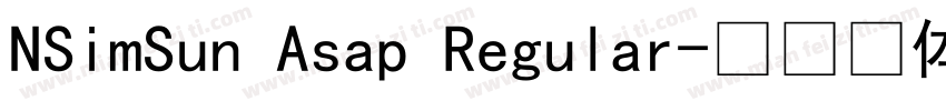 NSimSun Asap Regular字体转换